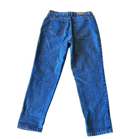 Vintage Navy Blue Riders Denim Jeans High Waisted Straight Leg Pants 16 - Picture 3 of 7